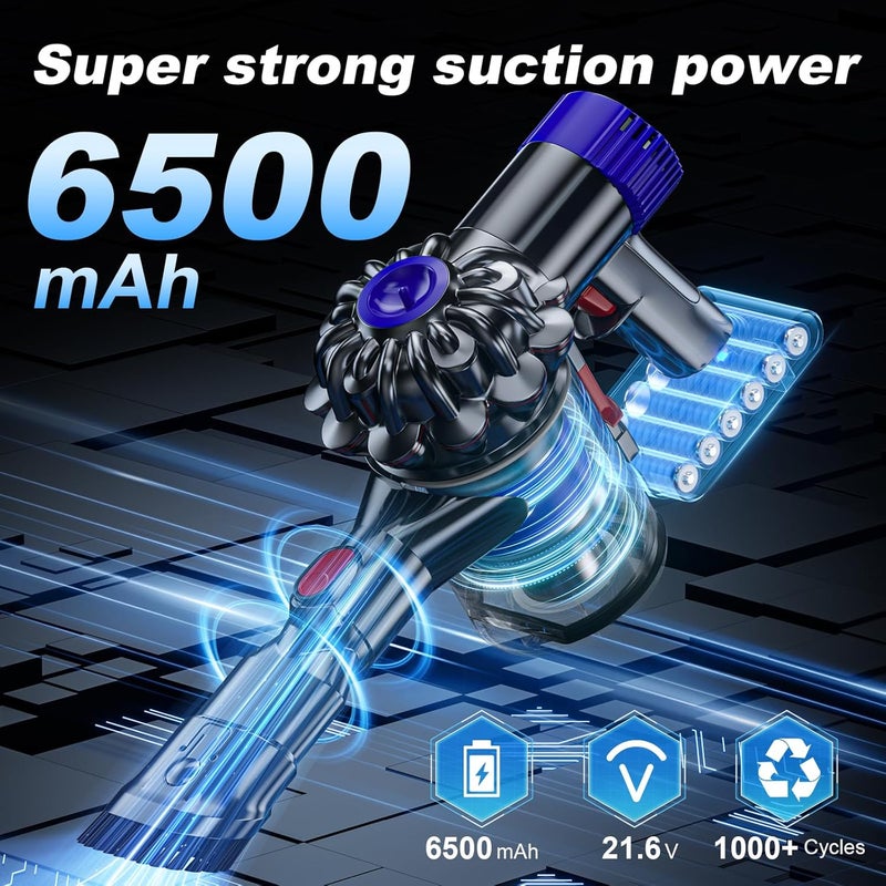 Becleanlife 6500mAh V6 Battery Replacement Compatible with Dyson V6 Animal/Absolute/Motorhead/Fluffy SV03 SV04 SV05 SV06 SV07 SV09 DC58 DC59 DC61 DC62 DC72 DC74 Vacuum Cleaner - Image 5